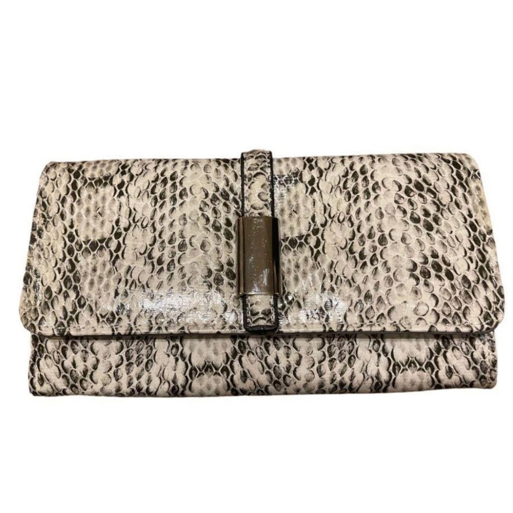 Alfani Bangle Organizer Large Wallet Snake Skin Print